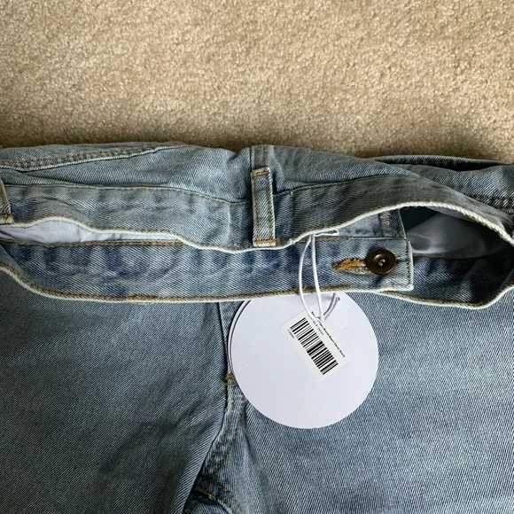 Princess Polly Brontë beach denim asymmetrical shorts - Picture 7 of 7